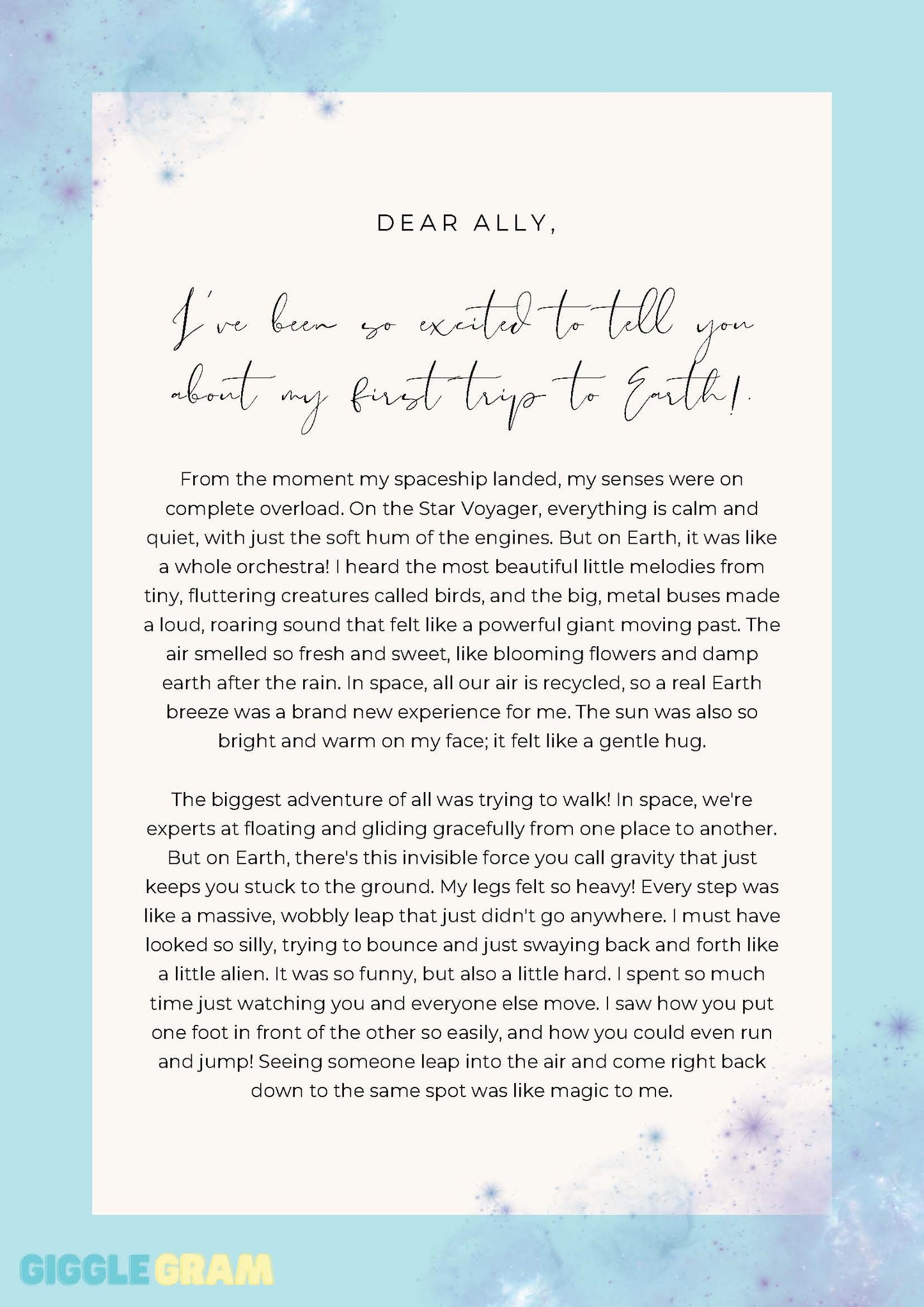 Monthly Letter Subscription