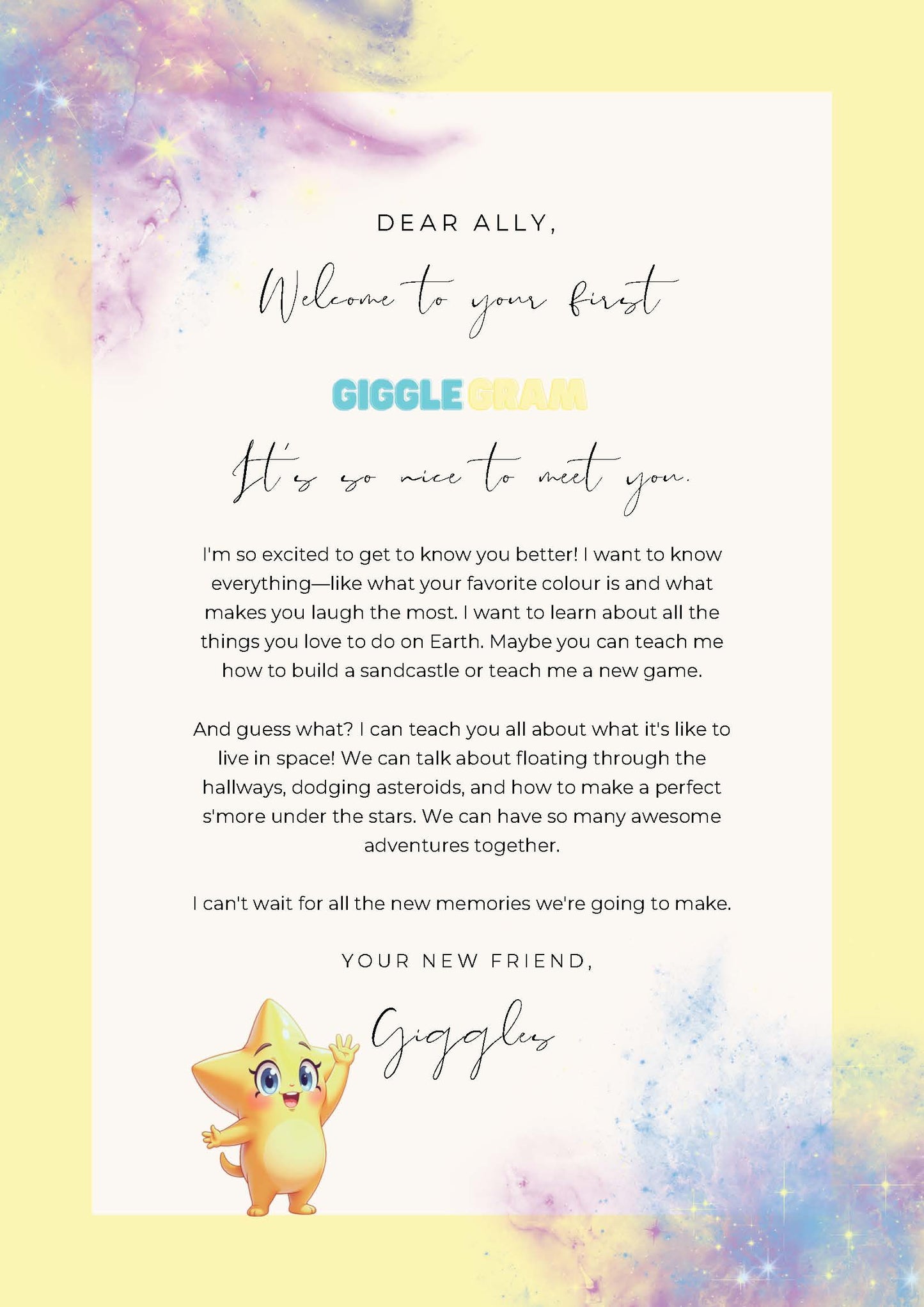 Monthly Letter Subscription