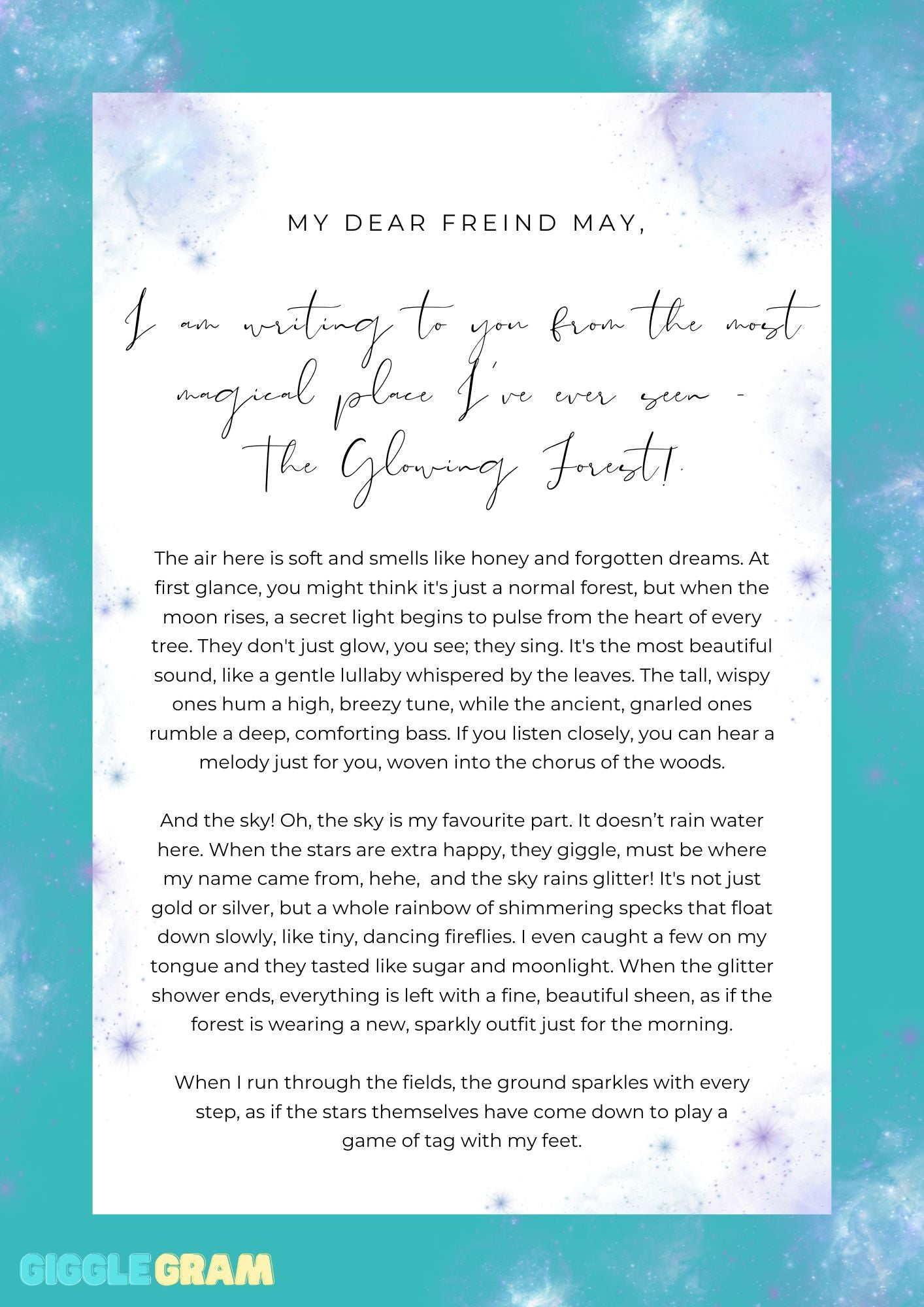 Lucky Dip Letter